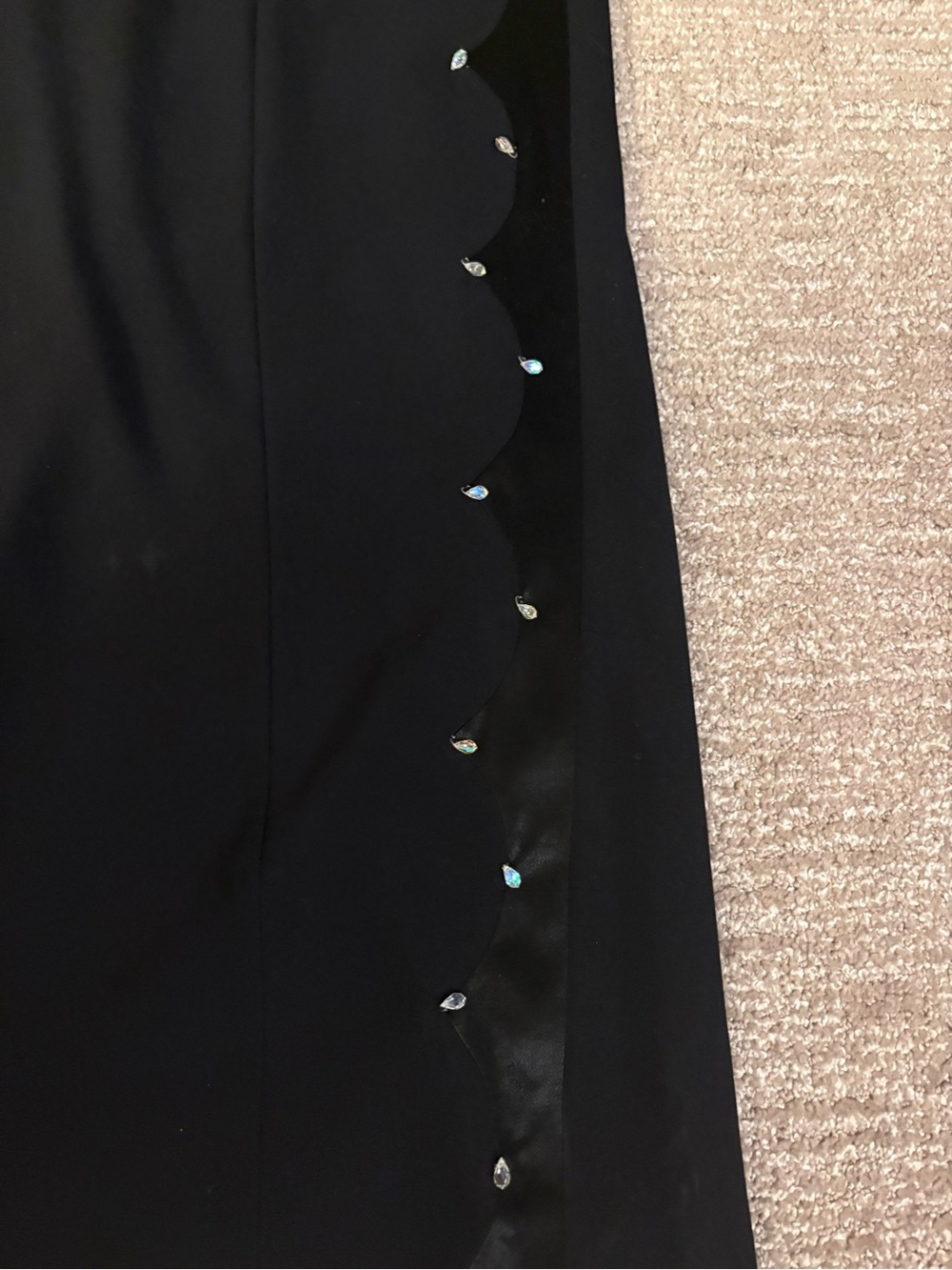 Vintage Y2K Junnie Leigh New York Black Evening Dress & Jacket Swarovski Crystal - Picture 5 of 11